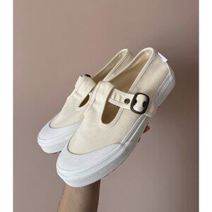 Vans Mary Jane Style 93 Classic Ivory Chunky Lug Buckle Canvas NWOT Womens 8